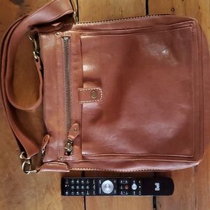 Roots tribe leather crossbody